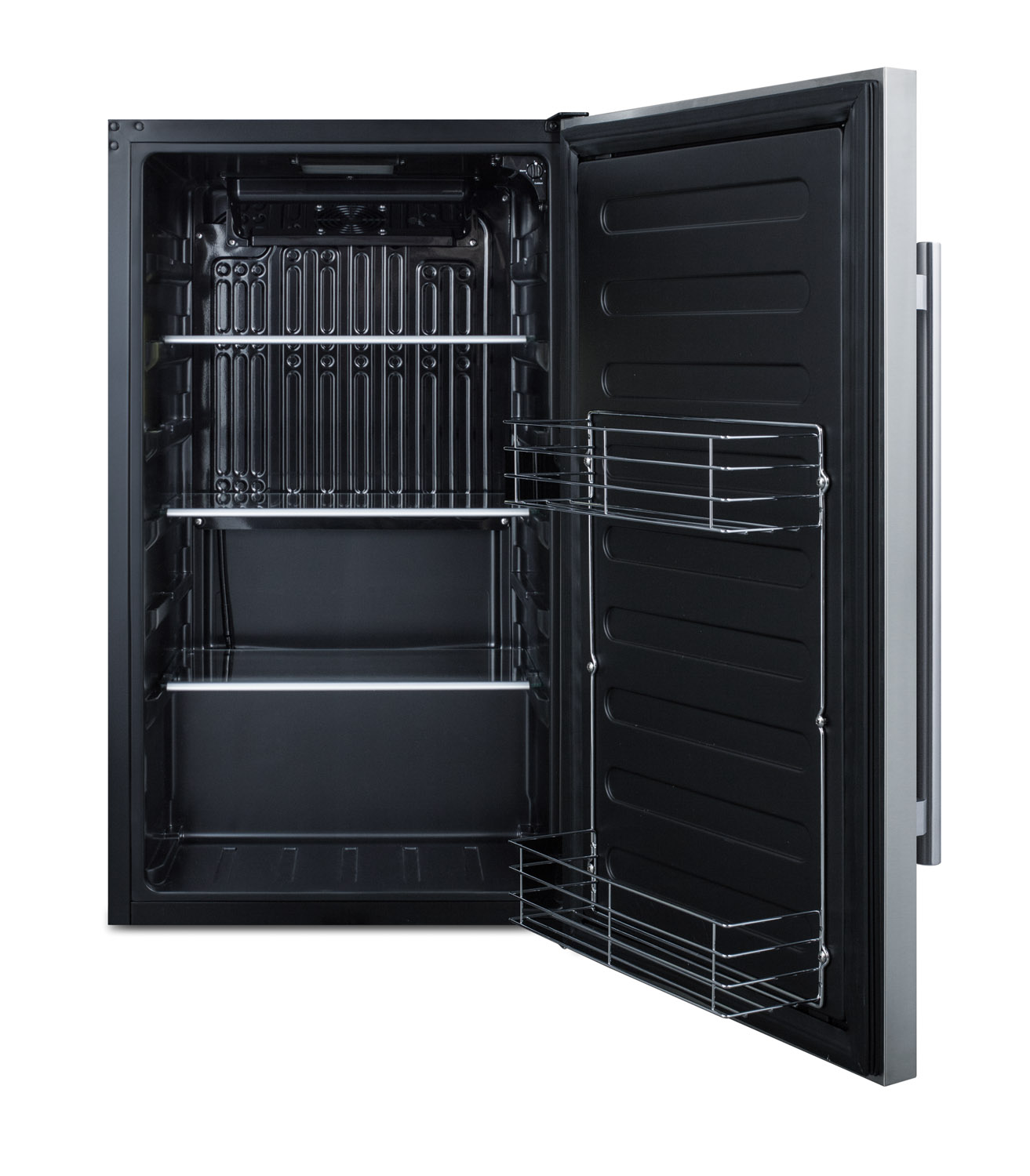 Commercially approved, ADA compliant, ENERGY STAR certified outdoor all-refrigerator for built-in or freestanding use with a shallow 17.25